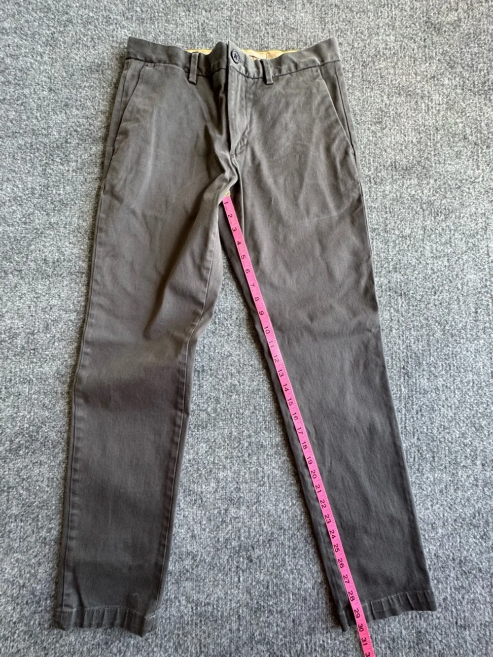 Banana Republic Men's Stone Wash Gray Casual Chino Pants 30x32
